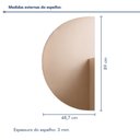 Ver imagem 3 de Espelho Orgânico Meia Lua Lapidado para Banheiro 89x48,7