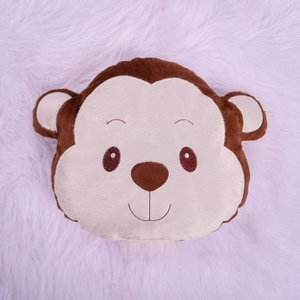 Almofada Decorativa Safari Infantil para Bebê e Crianças em Pelúcia:macaco