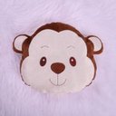 Ver imagem 1 de Almofada Decorativa Safari Infantil para Bebê e Crianças em Pelúcia:macaco