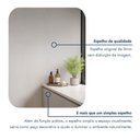 Ver imagem 4 de Espelho Orgânico Lapidado para Banheiro 80x60cm Aura 