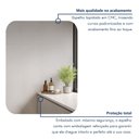 Ver imagem 6 de Espelho Orgânico Lapidado para Banheiro 80x60cm Aura 