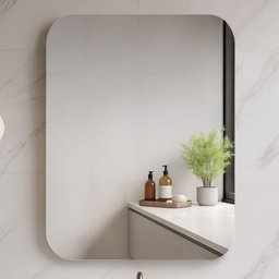 Espelho Orgânico Lapidado para Banheiro 80x60cm Aura  - 8