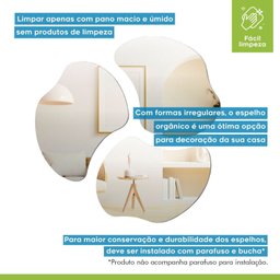 Conjunto de Espelhos Orgânico Trio Bolonha Lapidado 90x70 - 4