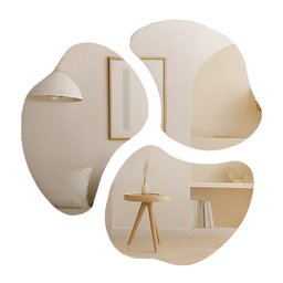 Conjunto de Espelhos Orgânico Trio Bolonha Lapidado 90x70 - 2