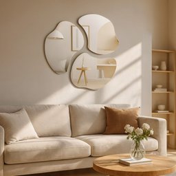 Conjunto de Espelhos Orgânico Trio Bolonha Lapidado 90x70 - 1