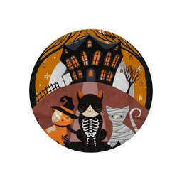 Conjunto com 6 Pratos de Sobremesa Swett Tasty Halloween Ø21cm Alleanza Cerâmica - 1