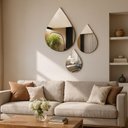Ver imagem 1 de Conjunto de Espelhos Orgânico Trio Gota 78x58,3 58x43,4 48x36