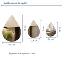 Ver imagem 3 de Conjunto de Espelhos Orgânico Trio Gota 78x58,3 58x43,4 48x36