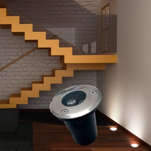 Embutido De Solo Jardim Inox Prova D'Água 3W 3000k Bivolt