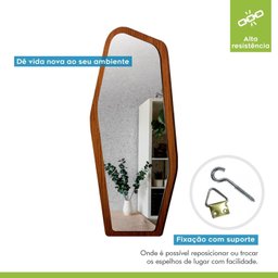 Espelho Emoldurado Mdf Harmonia 182x74,6 para Sala de Estar - 4