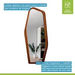 Espelho Emoldurado Mdf Harmonia 182x74,6 para Sala de Estar - 5