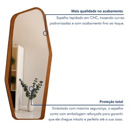 Espelho Orgânico Moldura Mdf 182x74,6 Harmonia - 7