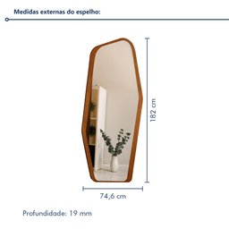 Espelho Orgânico Moldura Mdf 182x74,6 Harmonia - 4