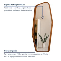 Espelho Orgânico Moldura Mdf 182x74,6 Harmonia - 8