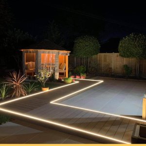 Perfil Led Embutir 28x11mm Ip65 2m Solo Garagem Externo Iluminação Durável para Pisos e Fachadas