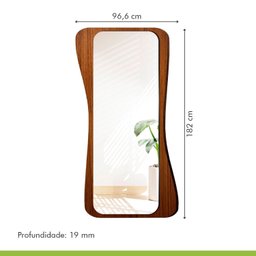 Espelho Emoldurado Mdf Encanto para 182x96,6 Sala de Estar - 3