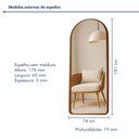 Ver imagem 4 de Espelho Orgânico 171x74Cm Moldura MDF Fiore