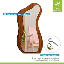 Espelho Emoldurado Mdf 159x81 para Sala de Estar - 4