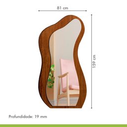 Espelho Emoldurado Mdf 159x81 para Sala de Estar - 3