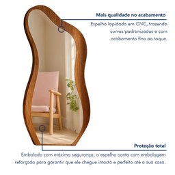 Espelho Moldura Mdf 159x81cm Lady - 7