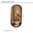 Ver imagem 4 de Espelho Orgânico Moldura Mdf 170x85 Sereno