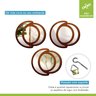 Conjunto de Espelhos Trio Emoldurado Mdf Fases 30x30 - 5