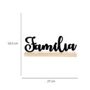 Ver imagem 5 de Enfeite de Metal Com Base em Madeira Família 10,5x27x4 cm - D’Rossi