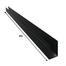 Kit 5 Barras Perfil Pvc 2 Metros Acabamento para Painel Ripado Slim Cor:preto Nero - 3