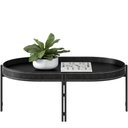 Ver imagem 3 de Mesa De Centro Para Sala de Estar Jantar Industrial Sintético Preto Nord L05 Preto - Lyam Decor Lyam