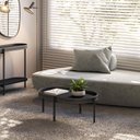 Ver imagem 2 de Mesa De Centro Para Sala de Estar Jantar Industrial Sintético Preto Nord L05 Preto - Lyam Decor Lyam