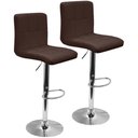 Ver imagem 1 de Kit 2 Banquetas Confort Gomos Estofada Giratória Marrom Café