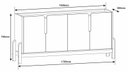 Ver imagem 4 de Buffet Lizz 1,70 Branco/cedro - Casa D
