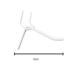 50 Gancho para Eucatex 5cm Arame 4mm Branco - 2