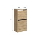 Ver imagem 3 de Armário Sapateira Solteiro Mb 1101 C/ 2 Portas Mel - Movelbento