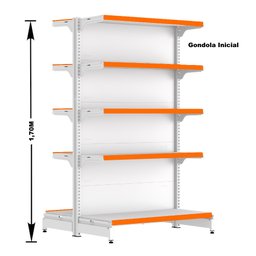 Gondola Centro 170 Fit Ate 5 Metros 1 Ponta Branco 55b Pe Laranja - 2