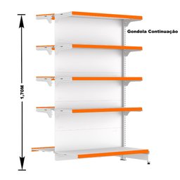 Gondola Centro 170 Fit Ate 5 Metros 1 Ponta Branco 55b Pe Laranja - 3