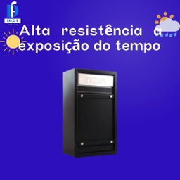 Caixa Correio Carta Grade/embuti Portão Preta +3 Número Pvc C/cadeado - 6