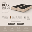 Ver imagem 6 de Base Cama Box Queen Bipartida Cecília Vilajo em Suede Bege – 1,58 x 1,98 m