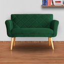 Ver imagem 4 de Namoradeira Isabela 02 Lugares Veludo Cores - DS Estofados - Verde