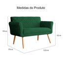 Ver imagem 5 de Namoradeira Isabela 02 Lugares Veludo Cores - DS Estofados - Verde