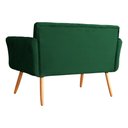 Ver imagem 3 de Namoradeira Isabela 02 Lugares Veludo Cores - DS Estofados - Verde