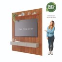Ver imagem 6 de Painel para TV até 65 Polegadas Ripado MDF 220CMX185CM Maragogi Marrom