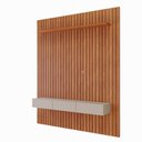 Ver imagem 2 de Painel para TV até 65 Polegadas Ripado MDF 220CMX185CM Maragogi Marrom
