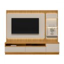 Ver imagem 2 de Rack com Painel para Tv até 70 Polegadas São Paulo 2 Gavetas 1 Porta Ripado com Led Tauari/off White