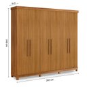 Ver imagem 4 de Guarda Roupa  6 Portas 5 Gavetas 100% MDF Valencia