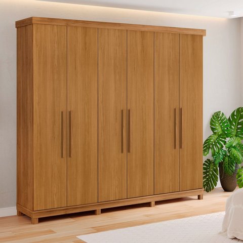 Guarda Roupa  6 Portas 5 Gavetas 100% MDF Valencia
