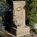 Ver imagem 3 de Fonte de Água Buda Flor de Lotus Cascata Grande Led Jardim