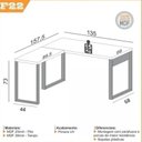 Ver imagem 3 de Conjunto Escritório Escrivaninha em L, Estante, Gaveteiro, Armário Freijó/Preto Fosco Pradel Marrom 100% MDF