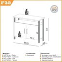 Ver imagem 3 de Conjunto Escritório Escrivaninha em L, Estante, Gaveteiro, Armário 100% MDF Freijó/Preto Fosco Pradel