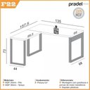 Ver imagem 3 de Conjunto 3 Peças com Escrivaninha em L, Estante para Livros e Gaveteiro Freijó Preto Fosco Marrom 100% MDF